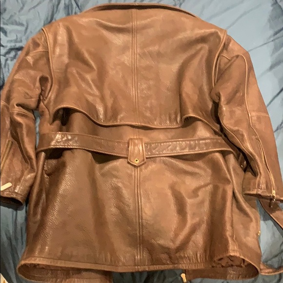 Vintage Retro Blue Line & Co leather jacket mens M - Picture 3 of 7